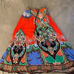 Floral Flowy Skirt Long